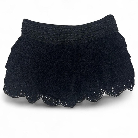 Rewind Black Textured Shorts - Picture 1 of 4